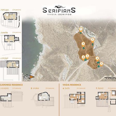 Snake House 180 Sea View - Serifians Residences Vayiá エクステリア 写真